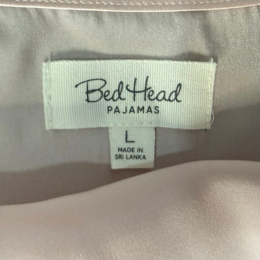 BedHead Baby Pink 100% Silk Matching PJ Luxury Pajama Set Tank Pants size L - Picture 16 of 16
